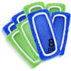 HOUSY Panni Cattura Polvere compatibili con Swiffer Mop - Cuffiette in Spugna Microfibra per Scopa Lavapavimenti (4 Pezzi Verdi e 4 Pezzi Blu, Unica)
