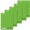 OFFICER PRODUCTS Blocco note a spirale, formato A4, a quadretti, confezione da 5 pezzi, 80 fogli, 160 pagine, blocco note a spirale, blocco note scolastico