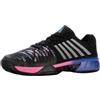 K-Swiss Performance Express Light 3 Padel, Scarpe da Tennis Uomo, Black/True Blue/Neon Pink, 42 EU