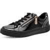 Jana Damen Sneaker Flach mit Reißverschluss Vegan, Scarpe da Ginnastica Donna, Nero Mancanza Oro, 38 EU