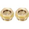 PATIKIL Aria Compressore Olio Mirino Vetro, 2pz G 3/4 Filetto Maschio Ottone Olio Liquido Livello Indicatore Aria Compressore Parti con O-ring