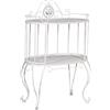 Biscottini - Tavolino da Balcone in ferro L 64 X Pr 41 X H 91 Cm - Tavolino da esterno vintage - Finitura Shabby