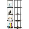 Furinno Turn-N-Tube - Mensola angolare a 5 ripiani, confezione da 2, colore: Marrone scuro
