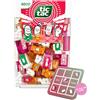 SWEET BUDDIES TicTacToe Travels fragola, menta e arancia, 60 mini scatole | Confezioni da 3,8 g con gioco del tris, mini caramelle per feste di bambini, regali e pratiche goodie bag