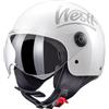 Westt Casco jet Classic con visiera moto donna uomo casco scooter chop ciclomotore retrò pilota di moto a mezza calotta, certificato ECE DOT