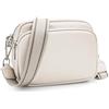 molshine Borsa a tracolla da donna, in pelle vegana, borsa a tracolla per telefono con tracolla regolabile allargata, per donne e ragazze, per viaggi, shopping, lavoro, uso quotidiano e casual, Beige,