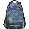 Mnsruu Zaino per gli studenti Notte Stellata Van Gogh Pittura a Olio Ragazzi Ragazze Sacchetto di Scuola Viaggio Zainetto Zaino, Multi, Taglia unica