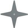 ARNOLD 1111-S6-0032 - Lama per Tosaerba AR9 Adatta per Alpina, Ambrogio, Lawn Bott, Lizard, Stiga e Wiper, 290 mm, 4 Taglienti, Colore: Grigio