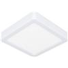 Eglo Fueva 6 Plafoniera a LED, quadrata, per bagno, lampada da soffitto in plastica di colore bianco, luce bianca calda e fredda, IP44, 15 x 15 cm