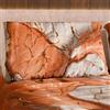 PETTI Artigiani Italiani MARBLELIZED - Coppia Federe Cuscino Letto 50x80 Stampate Fronte/Retro, Federe Copricuscini, Coppia Federe Eleganti Effetto Marmo Cipria, Idea Regalo, 100% Made in Italy