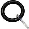 GARDINIA Anelli per tende per bastoni per tende con Ø fino a 28 mm, con ganci per tende, anelli per tende, larghezza 9 mm, plastica, nero, 10 pezzi