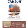 CANSON Mi-Teintes Velvet, blocco carta collato lato corto,24x32 cm, 430 gm, 12 fogli, toni bruni