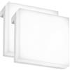BRILONER - Set di 2 luci a LED per specchio da bagno con montaggio 2 in 1, protezione dagli spruzzi d'acqua IP44, bianco neutro 4.000K, lampada da bagno, 8x8x3,5 cm, bianco