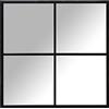 DRW Specchio da parete in metallo nero 80 x 2 x 80 cm