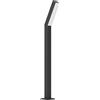 Eglo Ugento Piantana a LED, lampada da terra per esterni, da giardino, in metallo nero e plastica bianca, lampada per esterni, luce bianca calda, IP44, 79 cm