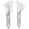 cyclingcolors 2x Tapparella tradizionale o tunnel Tulip per lamelle da 7 a 9 mm 4 fori Imbuto Binario di guida Protezione universale Tenda per finestra