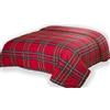 Home Tresor - Piumone Una Piazza e Mezza Tartan Trapunta Imbottita Invernale Piazza e Mezza Coperta Pesante Fantasia Tirolese Scozzese in Microfibra cm 210x250