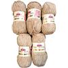 Ilkadim Set da 5 gomitoli da 100 grammi di lana da maglia Himalaya Dolphin, lana per neonati, 500 grammi di lana spessa, Beige chiaro 80317, 35_x_25 CM