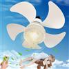 Fachae Lampadario Con Ventilatore Da Soffitto 20W Piccolo E Silenzioso Ventilatore Da Soffitto Con Luce E Telecomando A 3 Velocità Ventola Lampadario Dimmerabile 5 Pale Per Camera Da Letto Sala