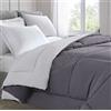 Home Tresor - Piumone Invernale Pesante Una Piazza e Mezza cm. 220x260 | Trapunta Piumino Letto alla Francese Calda e Morbida Microfibra 350gr/mq Tinta Unita Double Face (Grigio/Grigio Chiaro)
