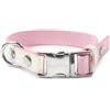 Record - Collare per Cani e Gatti Tokyo - Realizzato in Similpelle con Finitura Iridescente - Taglia XXS - 1,5 cm - Circonferenza 22-30 cm - Colore Rosa Cangiante