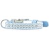 Record - Collare per Cani e Gatti Paris - Realizzato in Morbida Similpelle - Finitura con Strass - Taglia S - 1,5 cm - Circonferenza 35-48 cm - Colore Azzurro