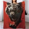 generic Coperta con tigre 3D, con stampa digitale 3D, coperta in flanella, morbida, per divano, per bambini e adulti (coperte, 4, 80 x 150 cm)
