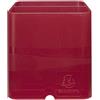 Exacompta - Cod. 67754D - Confezione da 10 Portapenne per scrivania Pen-Cube Linicolor - 2 scomparti di dimensioni ed altezze diverse - Dimensioni (PxLxA): 7,4x7,4x9,3 cm - Lampone traslucido