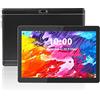 Veidoo Tablet Android da 10,1 pollici, 2 GB di RAM 32 GB di ROM, schermo touch screen HD, 5000 mAh, Dual SIM, Quad Core, BT, WiFi, GPS, doppia fotocamera, Type-C(Nero)