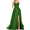 Generic Abito Cerimonia Donna Vestito Elegante Vestiti da Sera Curvy Abiti Lungo Sposa Cocktail Damigella Dress d'Onore Maxi Senza Maniche a Vita Aderente Eleganti con Spacco Scollo a V Formale Ballo