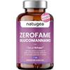 Natugea Glucomannano forte. Premium. Arricchito con Pale di fico d'india dell'Etna e Carrube siciliane. Vegano, Fibra Saziante Vegetale ad Alto Dosaggio. ZEROFAME®