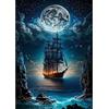 DAERLE Diamond Painting Kit Completo Nave Luna, Pittura Diamante 5d Paesa Diamanti Quadri Incollare Regalo Donna Compleanno Anniversario Gift Per Lui Amica Decorazioni Parete 30x40cm