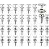 FRUHLING 30 chiusure a vite 15 mm in acciaio inox con bottoni a pressione a vite per teloni marini, teloni, tende per mobili, tele, tende per auto, pelle, 30 pezzi