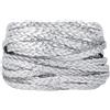 GORGECRAFT 5m*5mm*2mm Corde di Pelle Intrecciate Cordoncino di Cuoio Piatto Piegato Finta Pelle Corda di Filo per Braccialetti Cavigliere Collana Creazione di Gioielli Intrecciatura, Argento