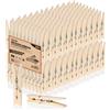 com-four® 240x Mollette in Legno di Betulla Naturale