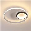 Seamoon Lampada da Soffitto, 40W 4500LM Plafoniera Led Moderna per Soggiorno, Lampadario Led Rotondo Luce Calda 3000K per Camera da Letto Cucina Corridoio Bagno, Dia 40cm