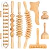 Yofuly 8 massaggiatori per terapia in legno, massaggi professionali, maderoterapia, massaggiatore professionale per modellare il corpo, drenaggio linfatico, sollievo dal dolore muscolare,
