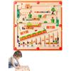 MAGIC SELECT Gioco Magnetico Labirinto, Giocattolo Montessori per Bambini, Magnetico di Colori e Numeri Labirinto, Labirinto Magnetico, Labirinto Magnetico Montessori Legno per Bambini da 3-12 Anni.