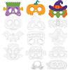 Landifor 24pz Maschera di Halloween per Bambini Maschere da Colorare per Bambini Mascherine da Festa Bambini Maschera di Carta Bianca DIY Pittura per Halloween Carnevale Cosplay Graffiti Fatti a Mano