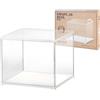 ROBOTIME Copertura antipolvere per kit casa in miniatura 27x22x22,5 cm, vetrina acrilica impilabile con porta antipolvere