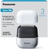 Panasonic ES-ACM3BW503 Serie 700 Rasoio Compatto a 3 Lame, Rasoio Elettrico Wet & Dry per Uomo, Sensore per la Barba, Impermeabile IPX7, Ricarica USB-C, Adattatore di Alimentazione USB AC, Bianco
