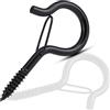 MOGADEE 4 ganci a vite M8, colore nero, ganci per viti, ganci da soffitto, con viti, gancio a vite con fusibile, per amache, tende da sole, poltrone sospese, sedie a dondolo, cavo fisso, fioriera per fiori