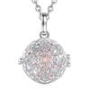 CELESTIA Chiama Angeli Gravidanza Collana Richiamo degli Angeli Gravidanza Ciondolo Fiore Placcato Argento con 76~114CM Catene Regalo Donna Incinta