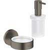 Grohe Essentials dispenser per sapone, 40369AL1+40394AL1, Essentials [Accessori Bagno > Portasapone]