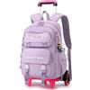 IvyH Zaino Scuola Elementare con Ruote, Zaino Trolley Scuola per Bambini Bambina - Zainetto Ragazza Impermeabile, 30L, Rosa