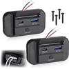 JIZZU Dual Presa USB per Caricabatteria da Auto 4.8A, Presa di Ricarica PD USB C, Presa di Ricarica QC3.0, 12V/24V Presas di Ricaric a Tipo C per Barche,Camper, Marine, Barca, Camion (2 Pezzi)