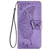 TANYO Farfalla Custodia Folio per Samsung Galaxy Note 20 Ultra (5G / 4G), Cover in PU/TPU Pelle Flip Portafoglio con Contanti e Schede Slot, Note20 Ultra Telefono Case Custodie - Viola Chiaro