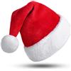CITÉTOILE Cappello da Babbo Natale, Cappello di Natale Rosso, Cappello di Natale per Adulti Unisex, con Pompon e Tesa in Pelliccia, Cappelli per Natale e Feste in Famiglia