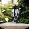 FREEUP Lampada Giardino Solare Esterno LED, ABS Nero Luci Colonna Lanterna Esterno, Impermeabile Lampione da Giardino Solare Palo Illuminazione Esterno Decorativa