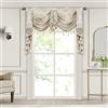 TOPLUXE Mantovana a Cascata per Finestre, Mantovana Floreale con Nappe, Tenda Corta Jacquard per Camera da Letto Soggiorno Cucina 1 Pezzo (Larghezza 150cm, Beige)